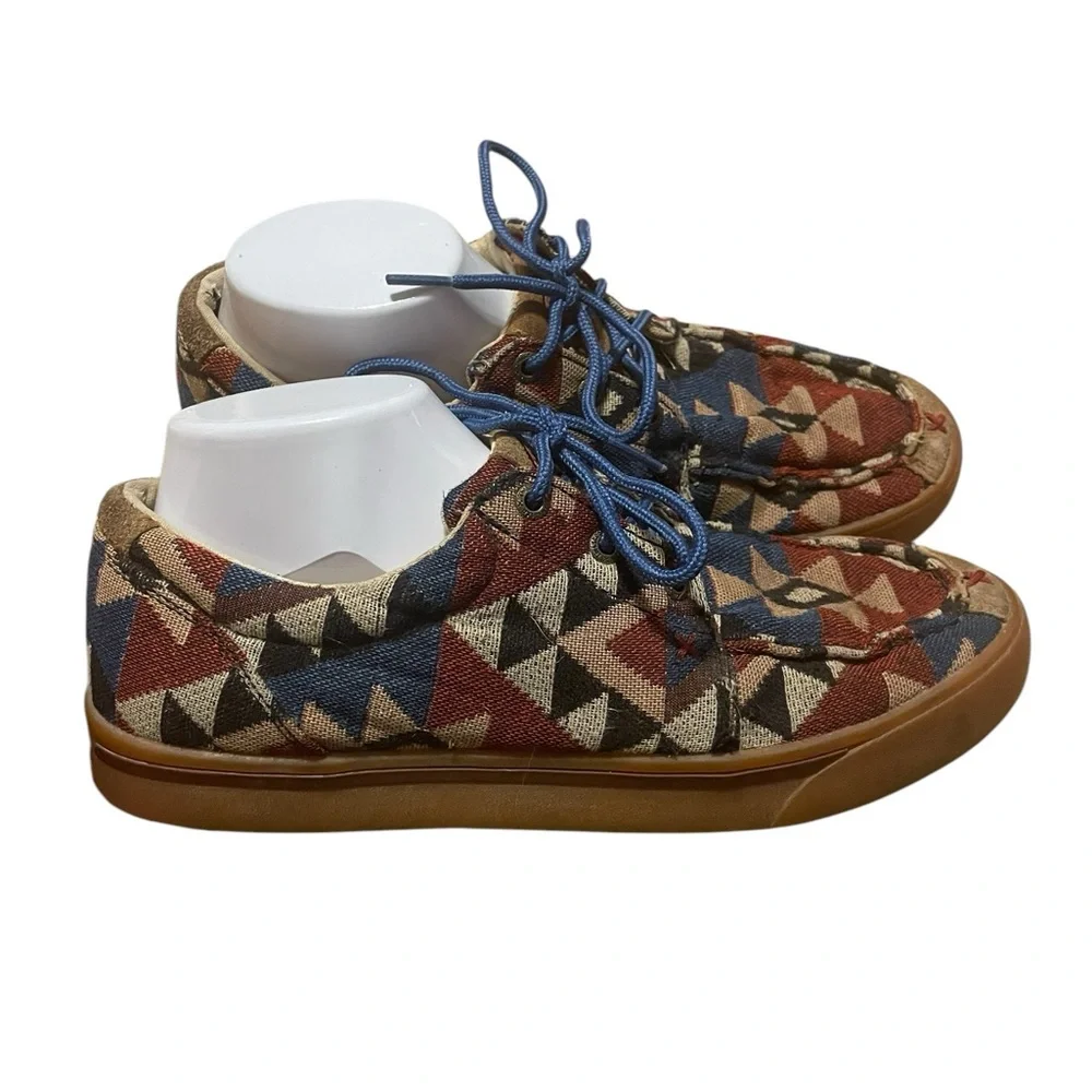 Twisted X HOOey Men’s Graphic Laced Canvas Lopers‎ Size 8, GUC